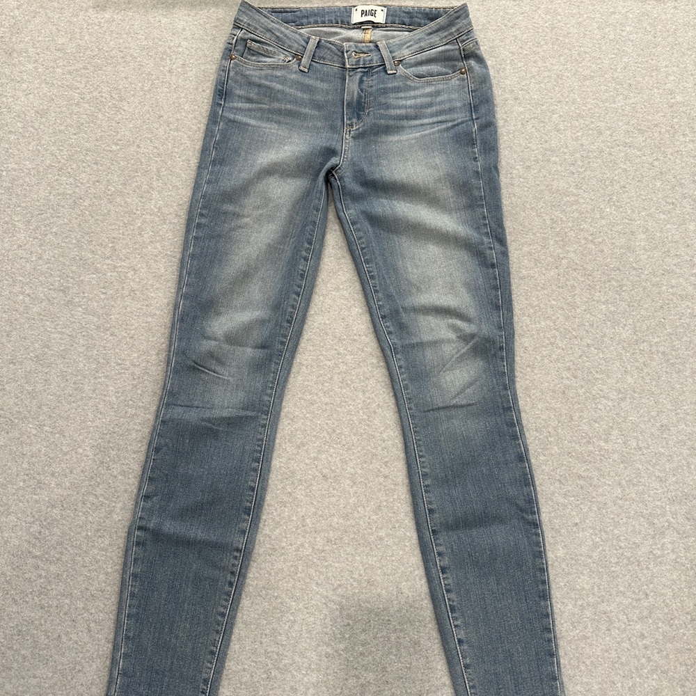 PAIGE Women's Light Blue Skinny Jeans